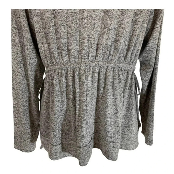 Caslon Grey Heather Peplum Crewneck Sweater size S - Picture 11 of 13